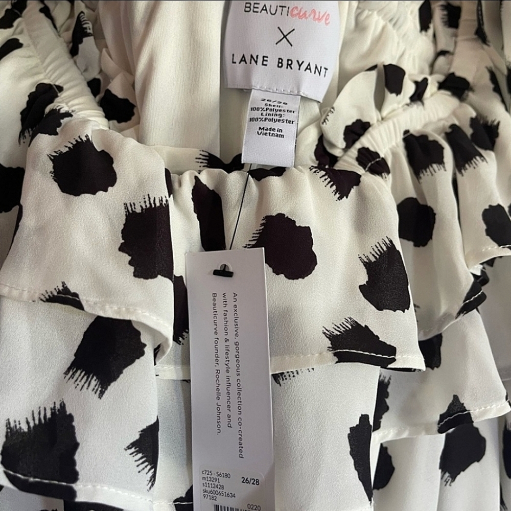 🎉7xHP🎉 NWT BeautiCurve X Lane Bryant Animal Dot Maxi Dress - Picture 7 of 9